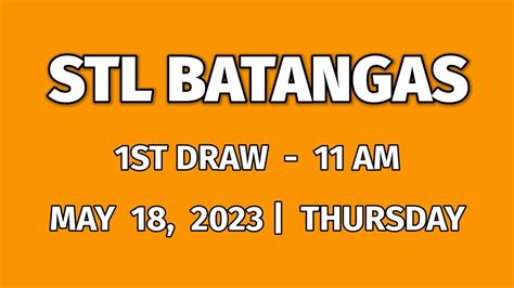 stl batangas nov 4 2023|Date: November 4, 2023 1st Draw .
